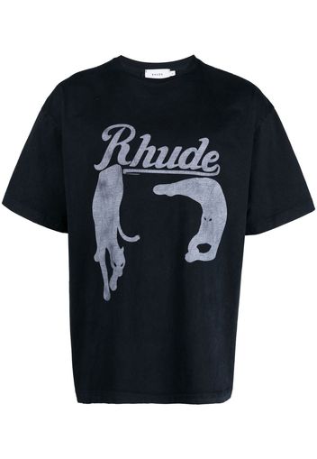 Rhude logo-print T-shirt - Nero