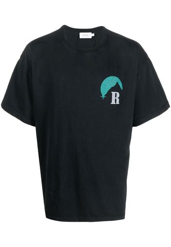 Rhude mountain logo cotton T-shirt - Nero