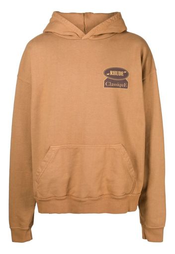 Rhude graphic-print hoodie - Marrone