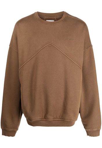 Rhude logo-embroidered oversize jumper - Marrone