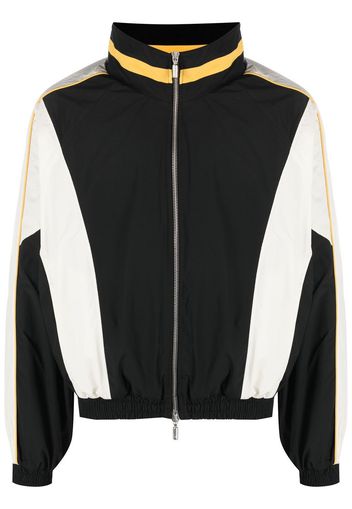 Rhude colour-blocked funnel-neck jacket - Nero