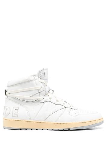 Rhude logo patch hi-top sneakers - Bianco