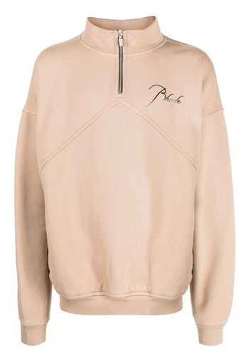 Rhude logo-embroidered high-neck sweatshirt - Toni neutri