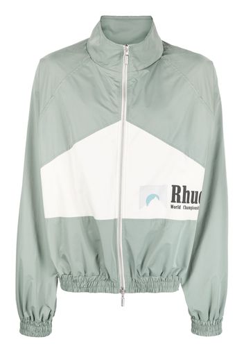 Rhude World Championship logo-print bomber jacket - Verde
