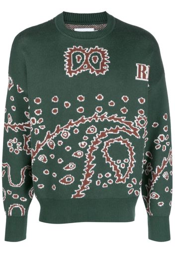 Rhude intarsia-knit jumper - Verde