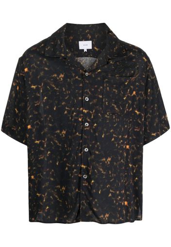 Rhude abstract-print logo-embroidered shirt - Nero