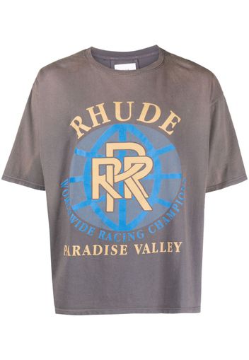 Rhude Paradise Valley cotton T-shirt - Grigio