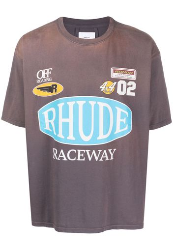 Rhude graphic-print cotton T-shirt - Grigio