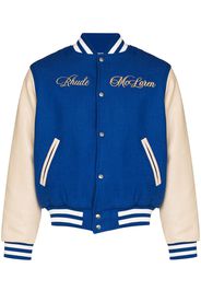 Rhude x McLaren varsity bomber jacket - Blu