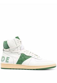 Rhude Rhecess leather high-top sneakers - Bianco