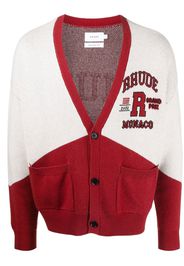 Rhude Grand Prix cashmere-merino cardigan - Rosso