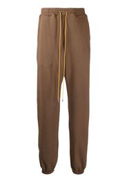 Rhude drawstring-waist cotton track pants - Marrone