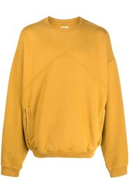 Rhude logo-embroidered panelled sweatshirt - Giallo