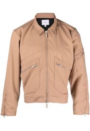 Rhude Sambac zip-up shirt jacket - Marrone