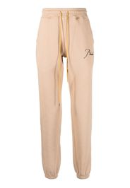 Rhude embroidered-logo cotton track pants - Toni neutri