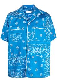 Rhude bandana-print short-sleeved shirt - Blu