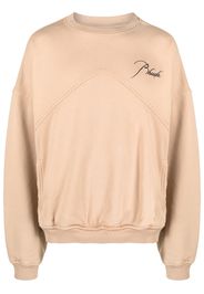 Rhude logo-print slouchy sweatshirt - Marrone