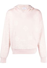 Rhude patterned-intarsia knitted hoodie - Rosa