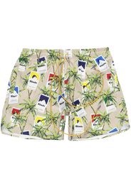 Rhude graphic-print deck shorts - Toni neutri