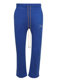 RHUDE fleece drawstring track pants - Blu