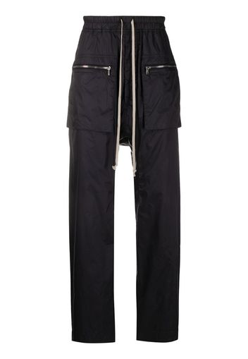 dropped crotch track trousers