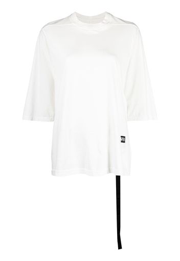 Rick Owens DRKSHDW T-shirt oversize con applicazione - Bianco