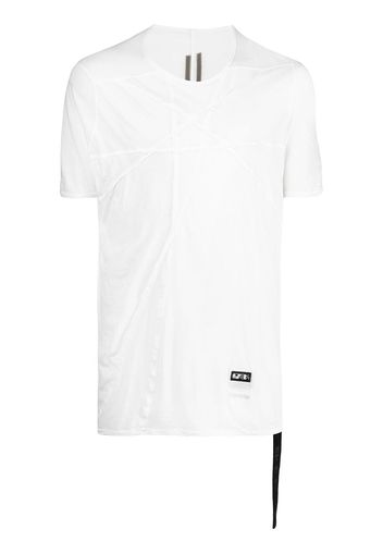 Rick Owens DRKSHDW logo print stitch detail lightweight T-shirt - Bianco