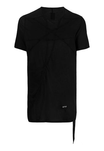 Rick Owens DRKSHDW asymmetric stitching T-shirt - Nero