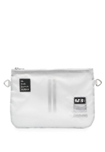 Rick Owens DRKSHDW frosted logo clutch - Toni neutri