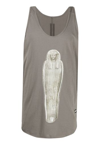 Rick Owens DRKSHDW mummy-print tank top - Marrone