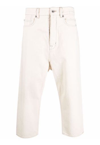 Rick Owens DRKSHDW straight leg cropped jeans - Toni neutri