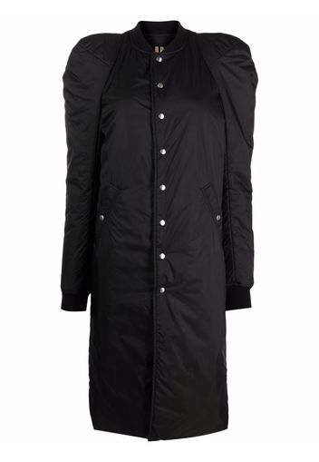 Rick Owens DRKSHDW square shoulder long coat - 09 BLACK