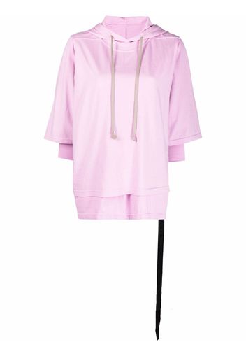 Rick Owens DRKSHDW Hustler layered hoodie - Rosa