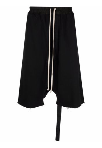 Rick Owens DRKSHDW drawstring drop-crotch shorts - Nero