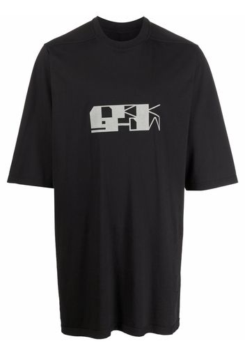 Rick Owens DRKSHDW logo print oversized T-shirt - Nero