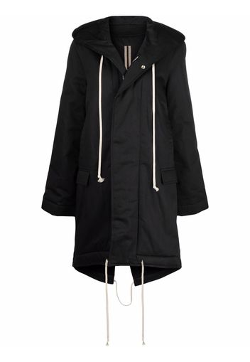 Rick Owens DRKSHDW round hem hooded parka - Nero