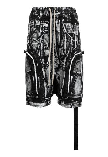 Rick Owens DRKSHDW Bauhaus printed shorts - Nero