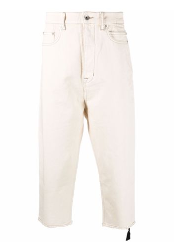 Rick Owens DRKSHDW frayed-edge denim shorts - Toni neutri