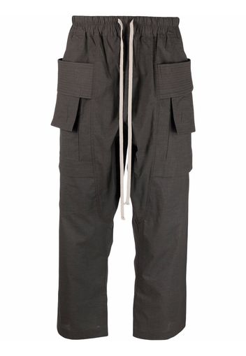 Rick Owens DRKSHDW cropped cargo trousers - Grigio