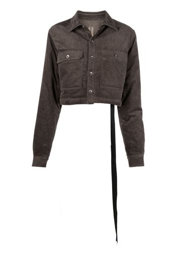 Rick Owens DRKSHDW Giacca crop con nappa - Grigio