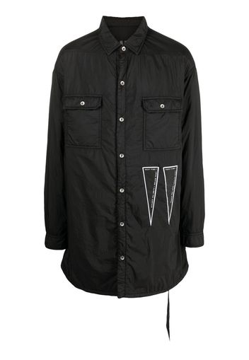 Rick Owens DRKSHDW long shirt jacket - Nero