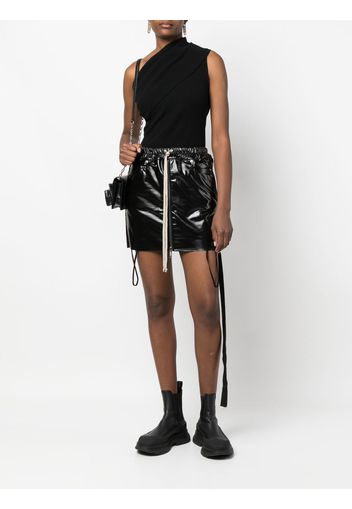 Rick Owens DRKSHDW zip-up drawstring mini skirt - Nero