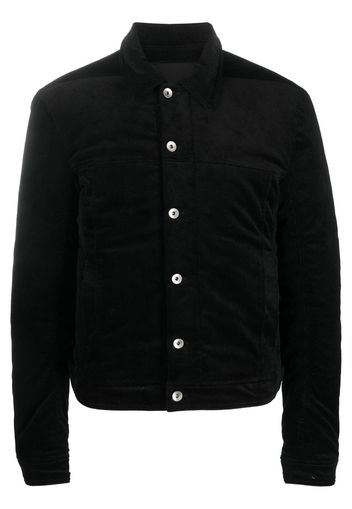 Rick Owens DRKSHDW button-down corduroy worker jacket - Nero