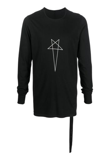 Rick Owens DRKSHDW logo-print cotton jumper - Nero