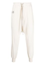 Rick Owens DRKSHDW drop crotch tapered track pants - Toni neutri