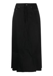 Rick Owens DRKSHDW Bolan denim midi skirt - Nero