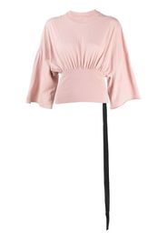 Rick Owens DRKSHDW round-neck draped blouse - Rosa