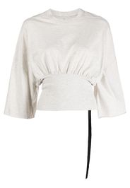 Rick Owens DRKSHDW fitted-waist cotton blouse - Grigio