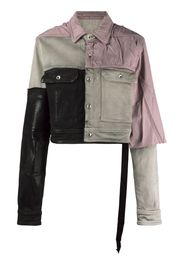 Rick Owens DRKSHDW Giacca crop con design patchwork - Nero