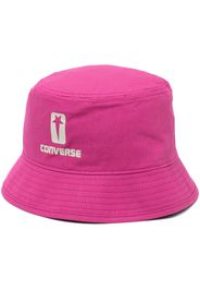 Rick Owens DRKSHDW logo-print canvas bucket hat - Rosa